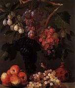 Juan Bautista de Espinosa Bodegon de uvas, manzanas y ciruelas Germany oil painting artist